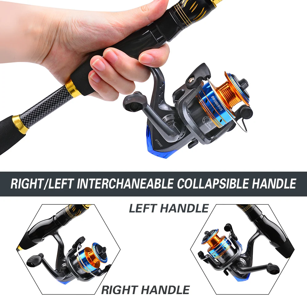 PROBEROS 1.5m-2.4m Fishing Rod - Spincast Reel review and price