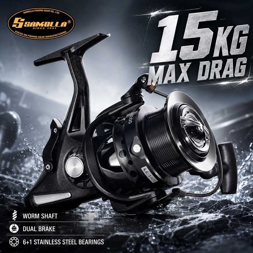 SAMOLLA Dual Brake Spinning Re - Surf Reel review and price