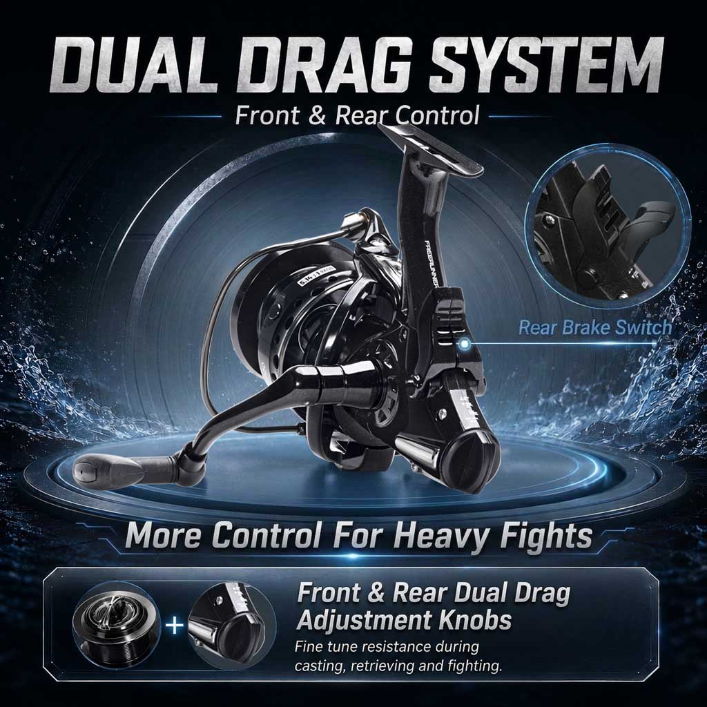 SAMOLLA Dual Brake Spinning Re - Surf Reel review and price